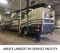 AREA'S LARGEST RV SERVICE FACILITY
